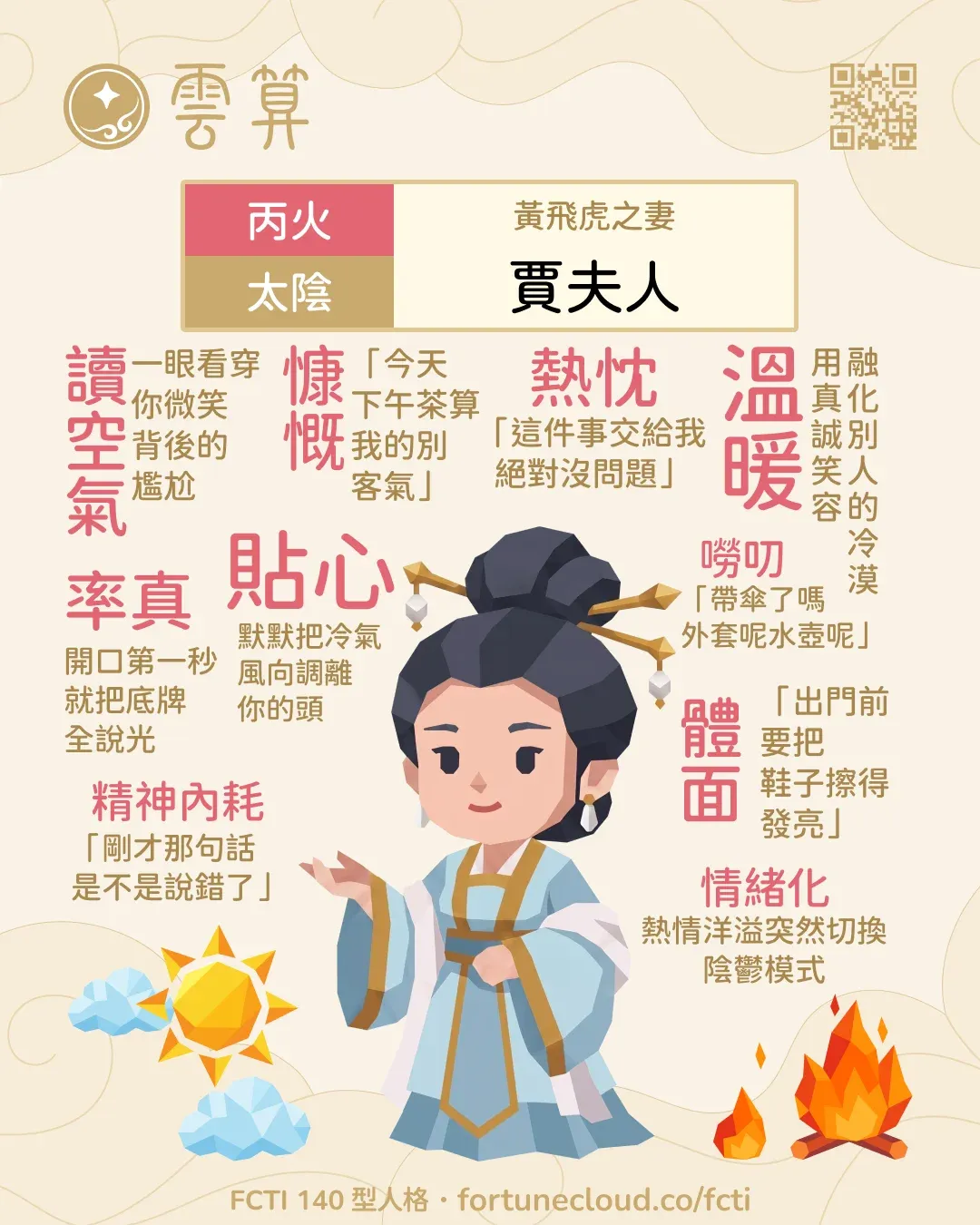 丙火・太陰 FCTI 人格卡