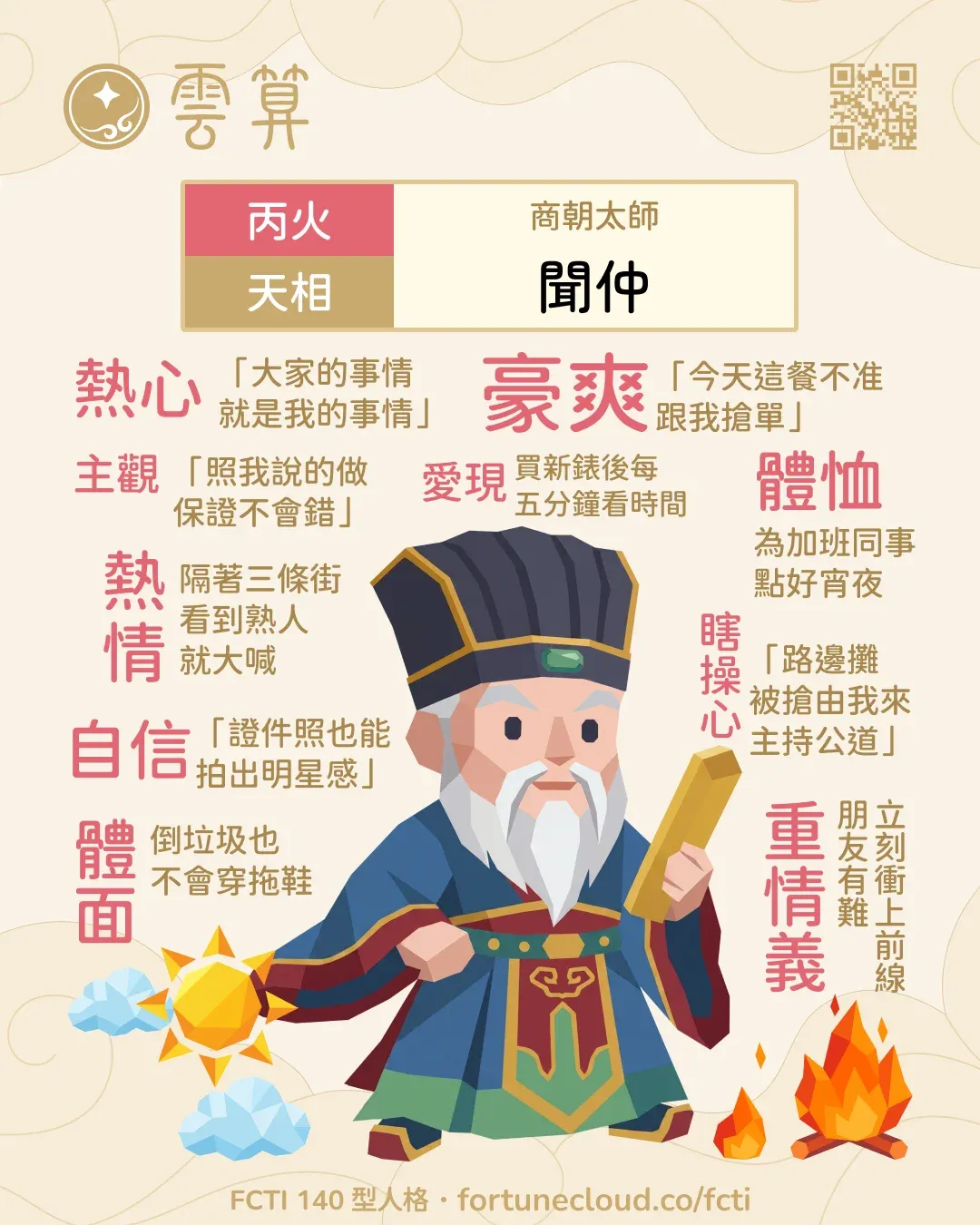 丙火・天相 FCTI 人格卡