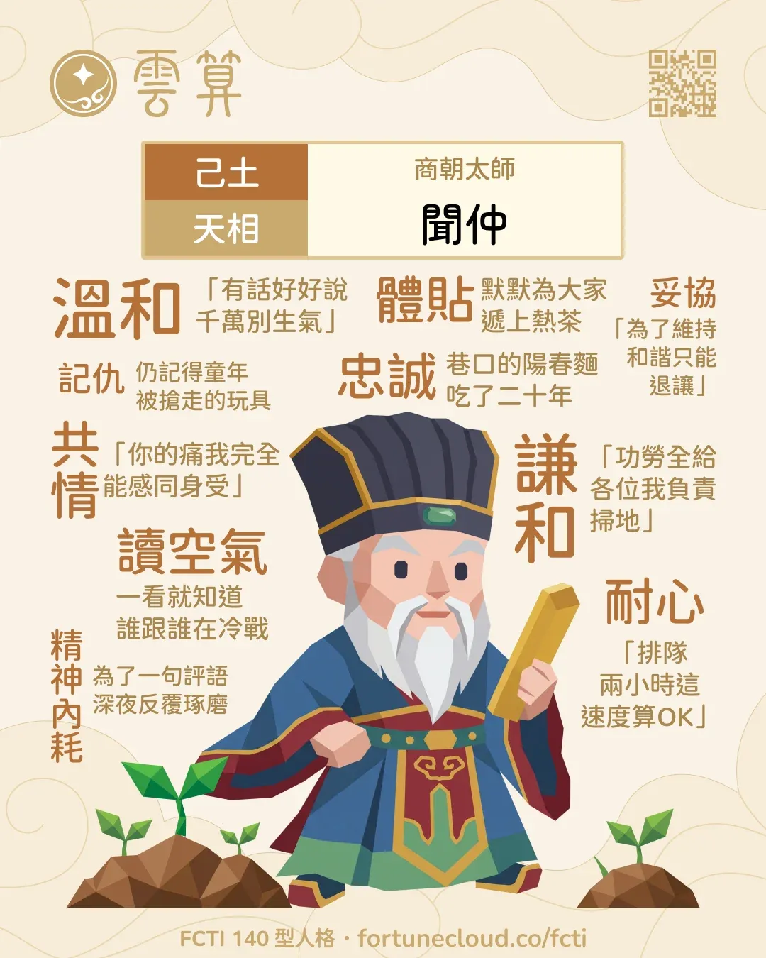 己土・天相 FCTI 人格卡