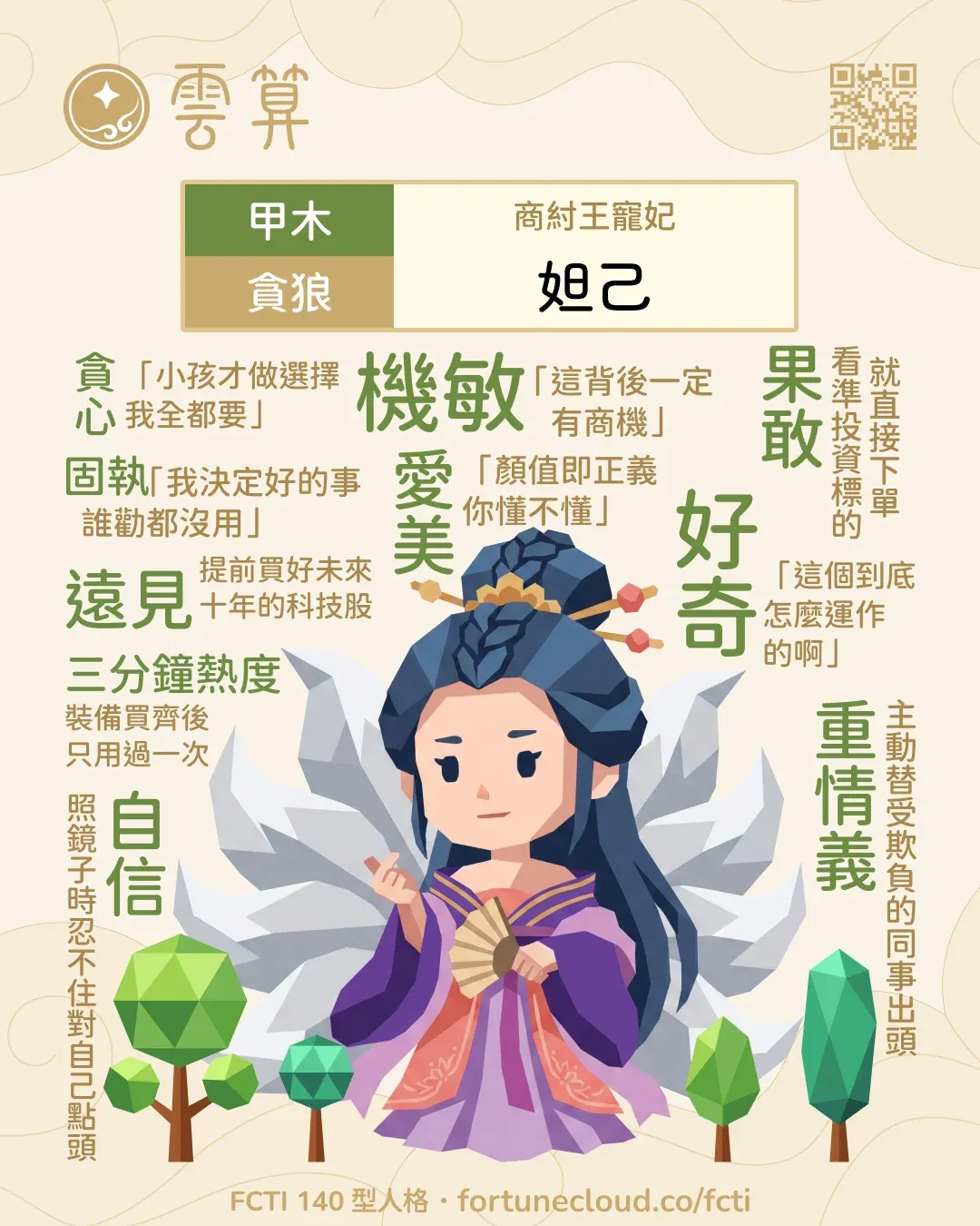 甲木・貪狼 FCTI 人格卡