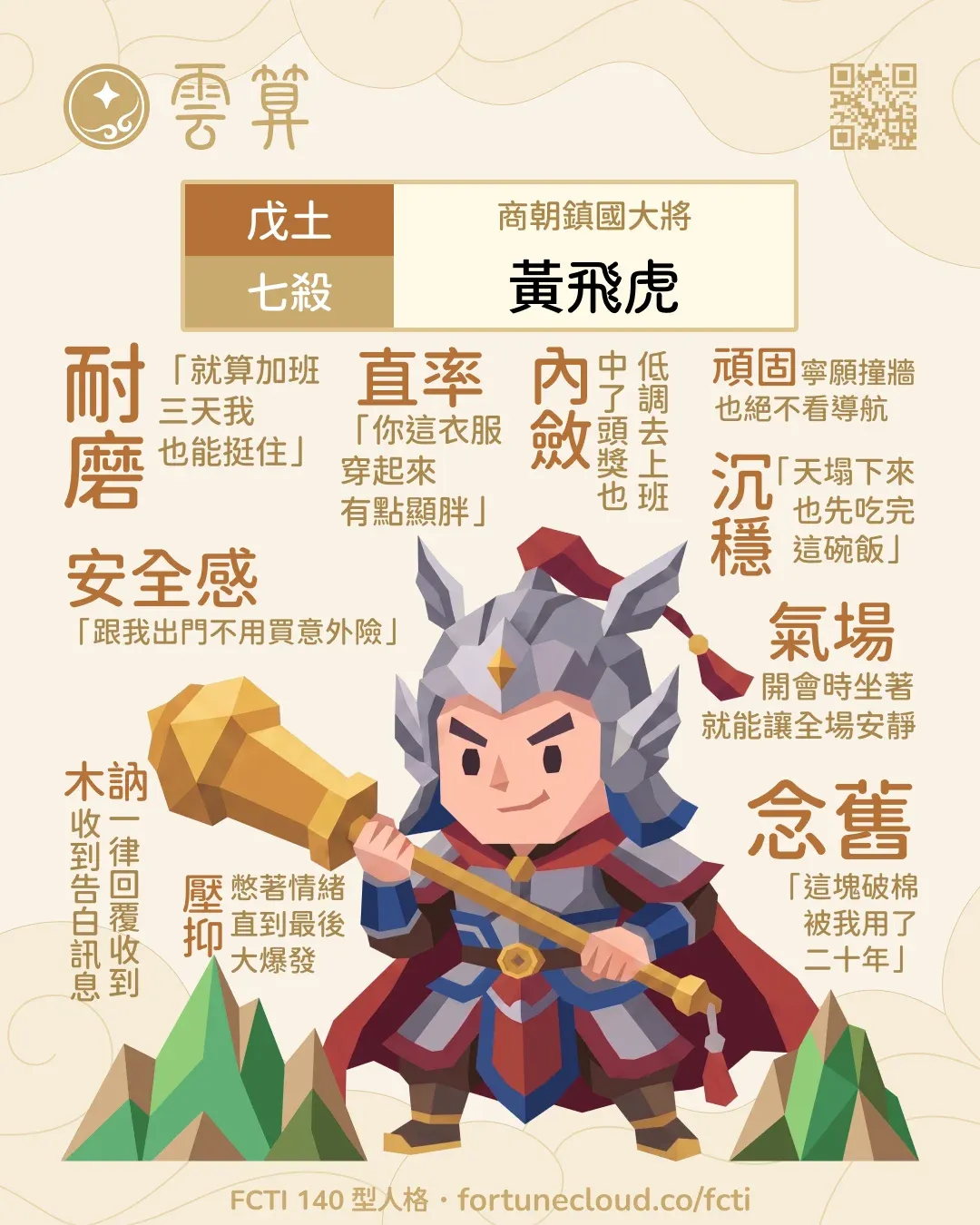 戊土・七殺 FCTI 人格卡