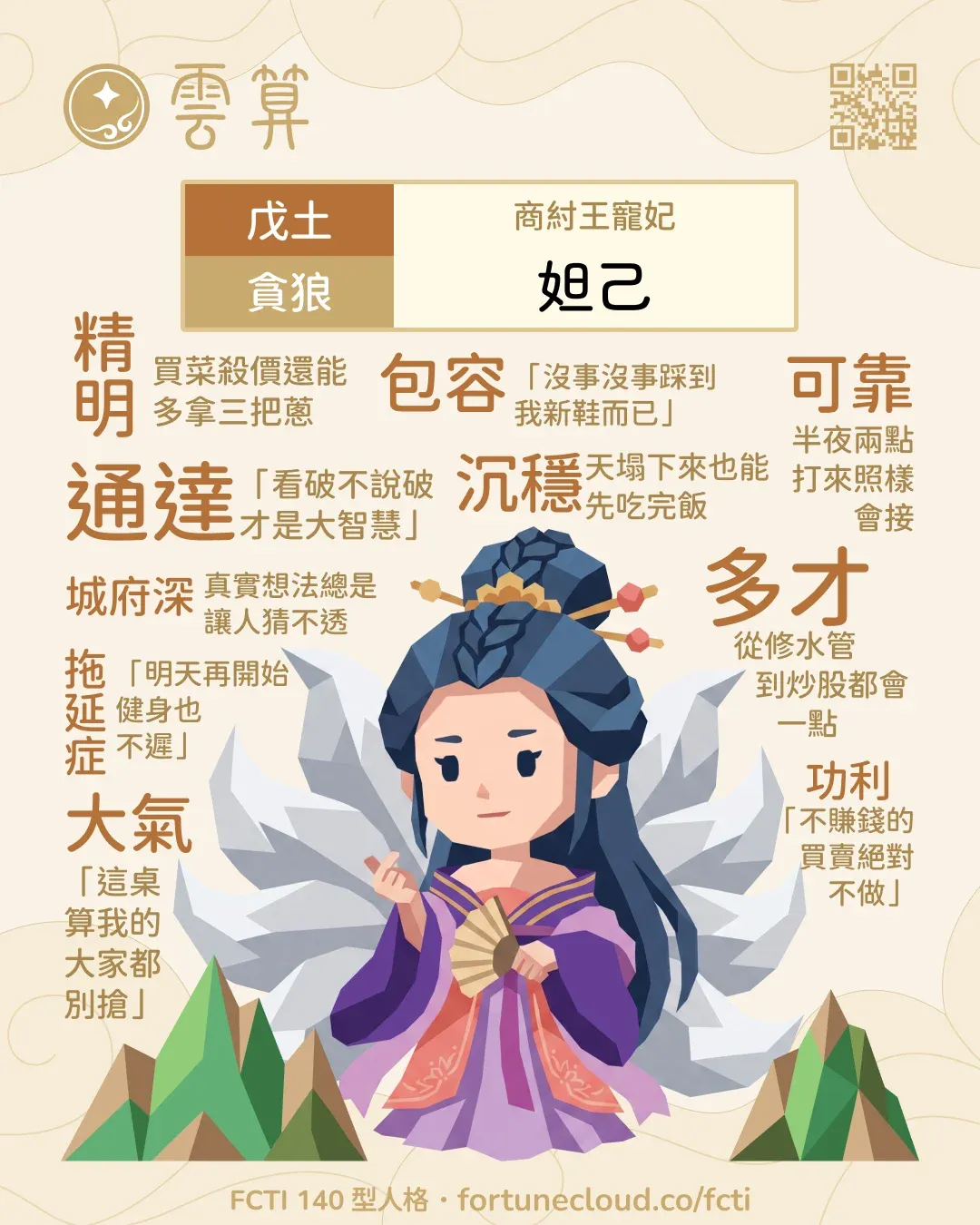 戊土・貪狼 FCTI 人格卡