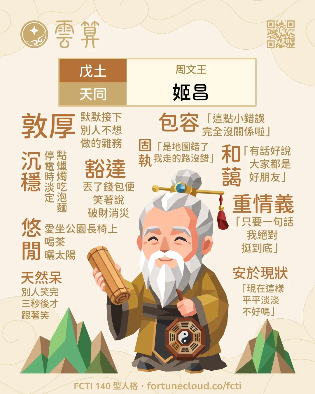 戊土・天同 FCTI 人格卡